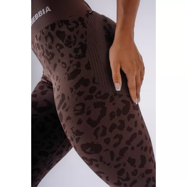  Dámské legíny NEBBIA PRIMAL 849 DARK BROWN LEOPARD 