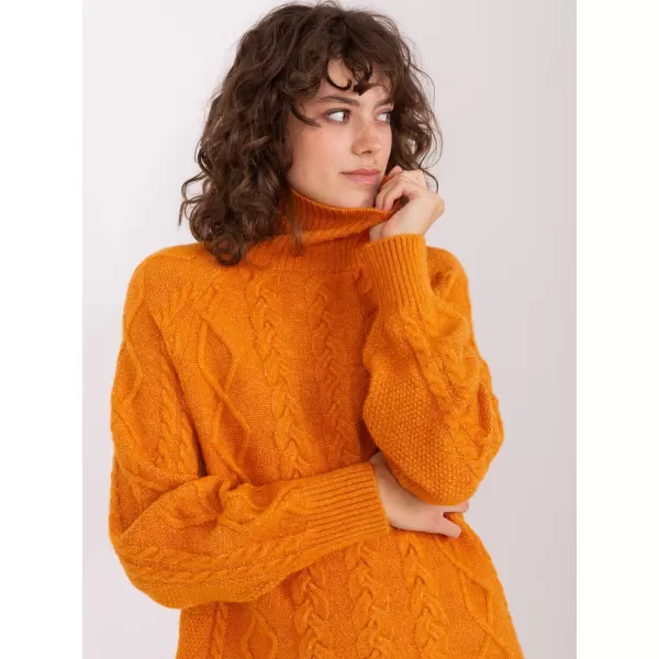  Dámský svetr WOOL FASHION ITALIA AT-SW-2355-2.19P BRIGHT ORANGE 