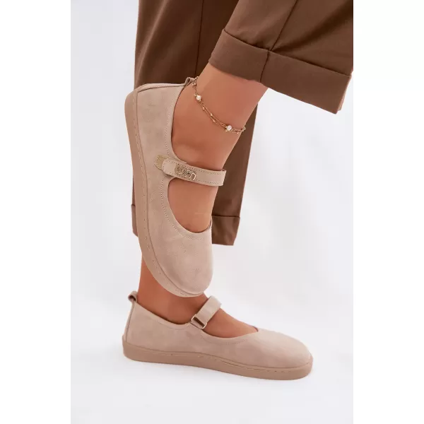  Dámské baleríny ZAZOO 10206 BEIGE 