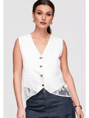 Dámský vesta LARICA OW-VE-E0002 WHITE