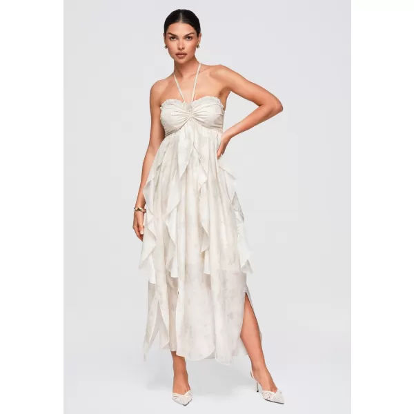  Dámské šaty OMBRE OW-DLR-E0016 BEIGE 