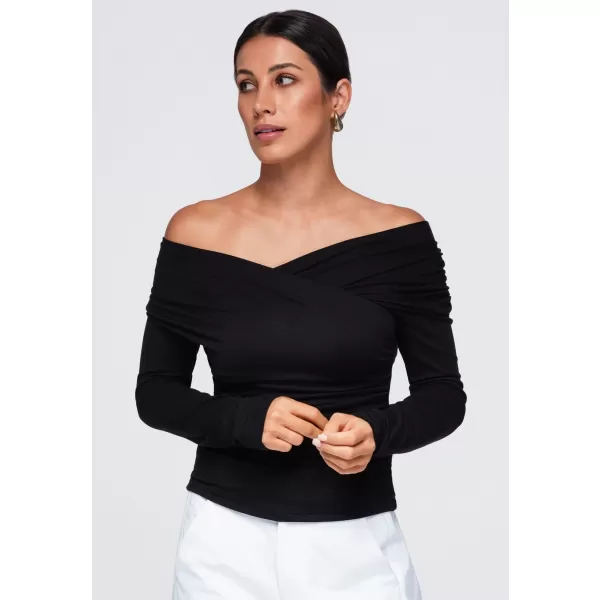  Dámská halenka OMBRE OW-TS-E0088 BLACK 