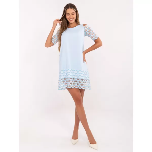  Dámské šaty LAKERTA LK-SK-506654.52 LIGHT BLUE 