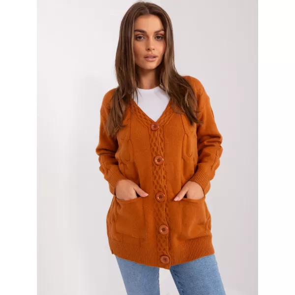  Dámský svetr WOOL FASHION ITALIA AT-SW-2241.36P LIGHT BROWN 