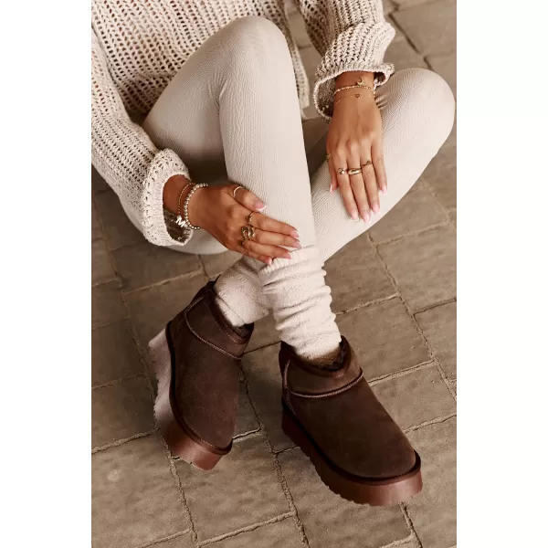  Dámské sněhule BOTO W5828 BROWN 