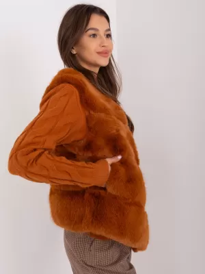 Dámská vesta WOOL FASHION ITALIA AT-KZ-2349.00P LIGHT BROWN