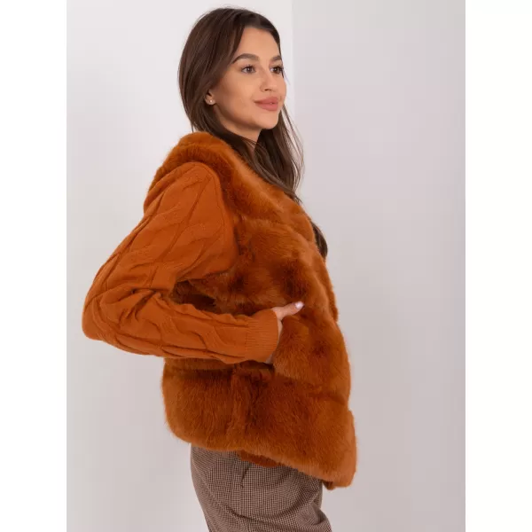  Dámská vesta WOOL FASHION ITALIA AT-KZ-2349.00P LIGHT BROWN 