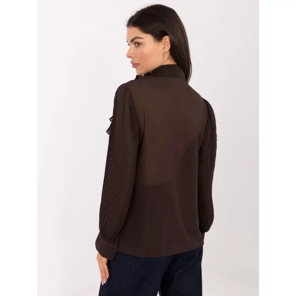  Dámská halenka ITALY MODA MI-KS-A2818.09 DARK BROWN 