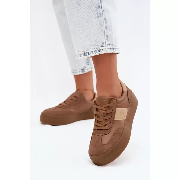  Dámské tenisky BIG STAR SHOES UU274015 BROWN/BEIGE 