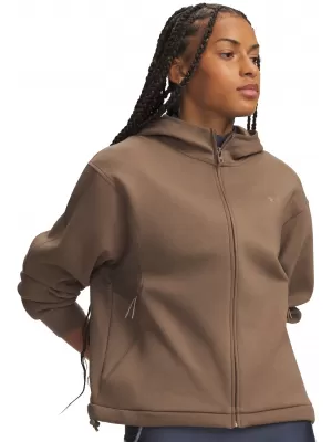 Dámská mikina UNDER ARMOUR UNSTOPPABLE FLEECE FZ JKT 6013520-219 HNĚDÁ