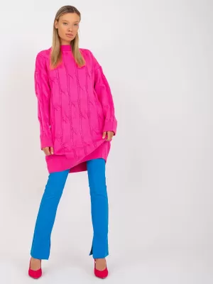 Dámský svetr RUE PARIS LC-SW-0297.35P FLUO PINK