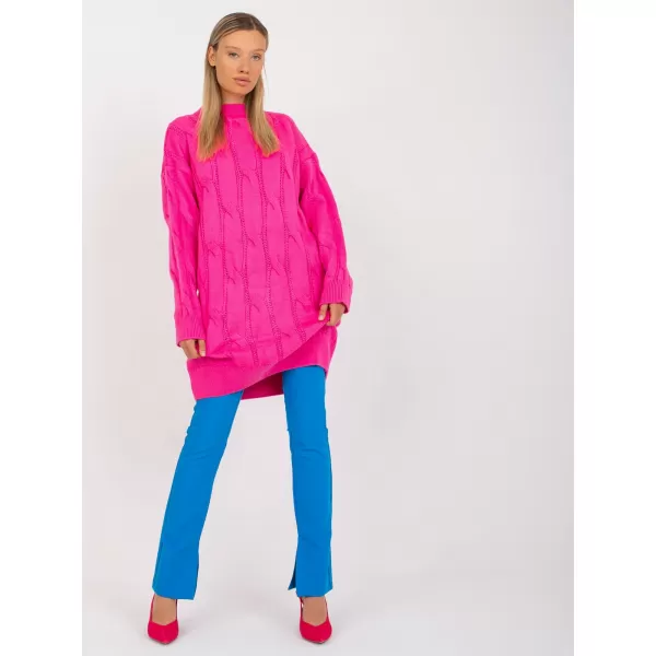  Dámský svetr RUE PARIS LC-SW-0297.35P FLUO PINK 