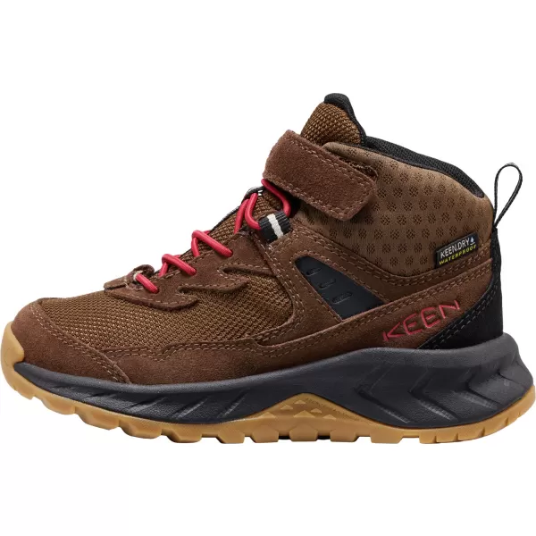  Dětské kotníkové boty KEEN HIGHTRAIL MID WP CHILDREN DARK EARTH/GARNET 