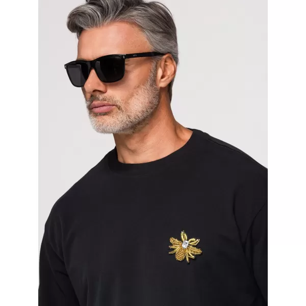  Pánské triko OMBRE OM-TSCT-0275 BLACK 