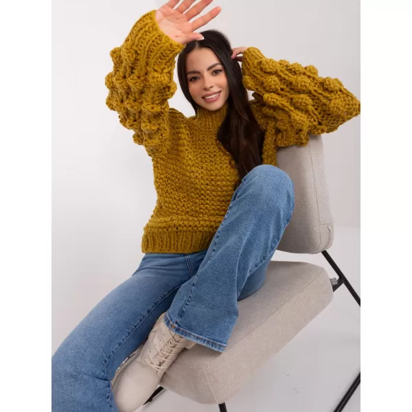  Dámský svetr WOOL FASHION ITALIA AT-SW-2382.97P OLIVE 