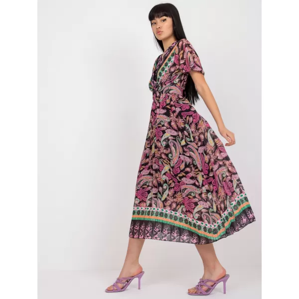  Dámské šaty ITALY MODA DHJ-SK-11331-3.61 BLACK AND PINK 