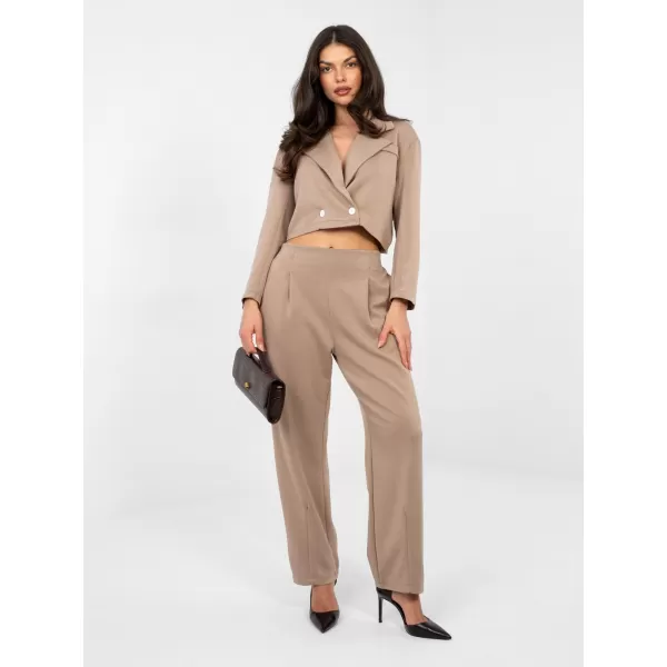  Dámský komplet RUE PARIS IT-KMPL-22255.70 DARK BEIGE 