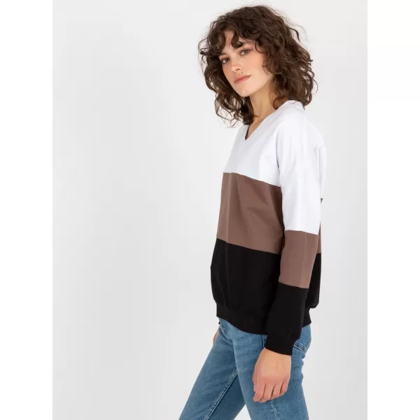  Dámská mikina RUE PARIS RV-BL-8328.72 WHITE-BLACK 