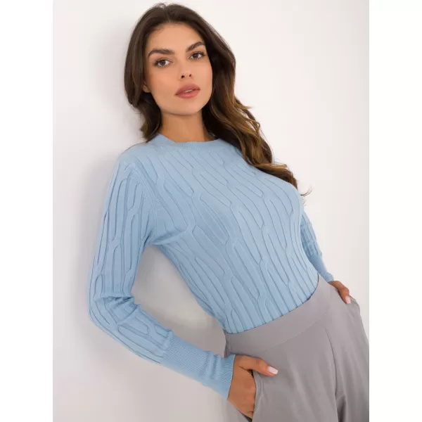  Dámský svetr WOOL FASHION ITALIA AT-SW-2338-2.00 LIGHT BLUE 