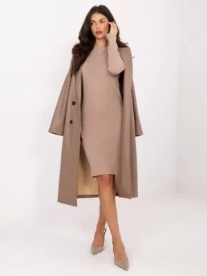 Dámské šaty RUE PARIS RV-SK-A1049.99 DARK BEIGE