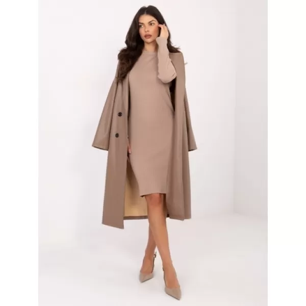  Dámské šaty RUE PARIS RV-SK-A1049.99 DARK BEIGE 