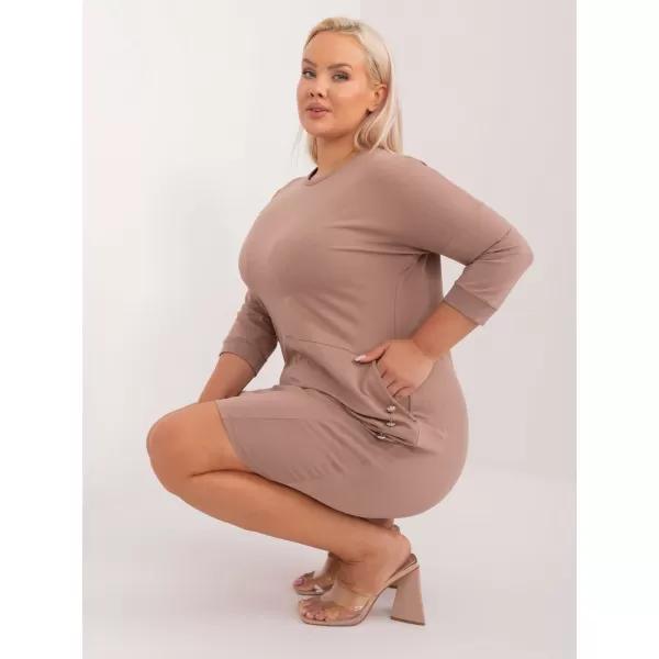  Dámské šaty RELEVANCE RV-SK-9390.32 DARK BEIGE 