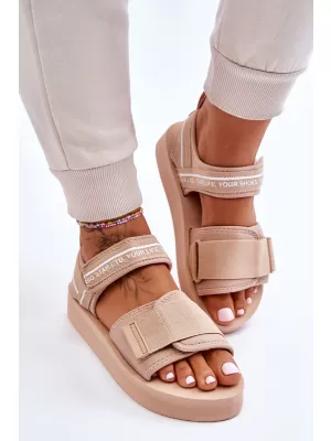 Dámské sandály BIG STAR SHOES LL274787 BEIGE