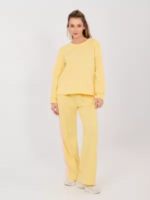 Dámská tepláková souprava RUE PARIS IT-KMPL-22211.31 BRIGHT YELLOW