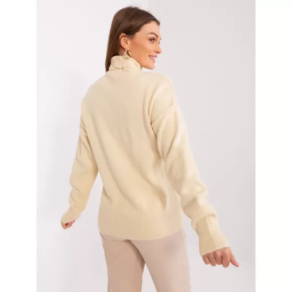 Dámský svetr WOOL FASHION ITALIA AT-SW-23401.97P LIGHT BEIGE 