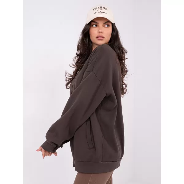  Dámská mikina FACTORY PRICE WT-BL-A1454.84 DARK BROWN 