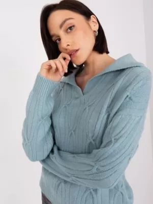 Dámský svetr WOOL FASHION ITALIA AT-SW-2349-2.96 MINT