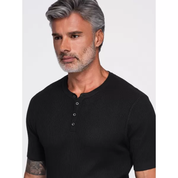  Pánské tričko OMBRE OM-TSCT-0304 BLACK 