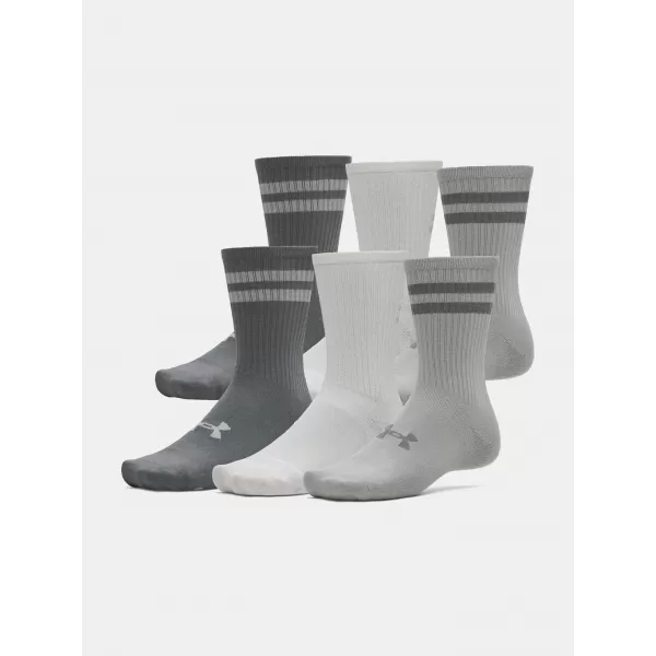  Ponožky UNDER ARMOUR ESSENTIAL 6PK CREW 1387058-069 ŠEDÁ 