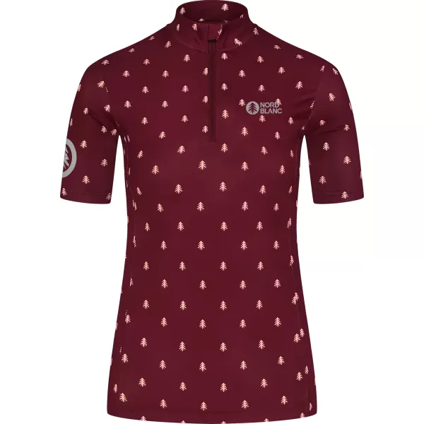  Dámský cyklo dres NORDBLANC TREES NBSLF8085 ČERVENÁ 