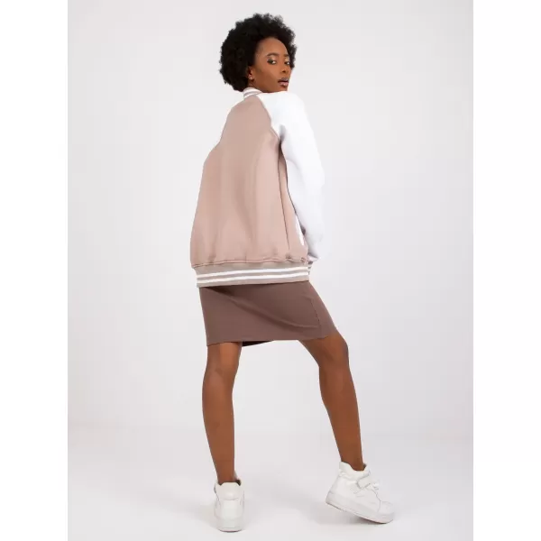  Dámská mikina RUE PARIS RV-BL-7351.28X DARK BEIGE 