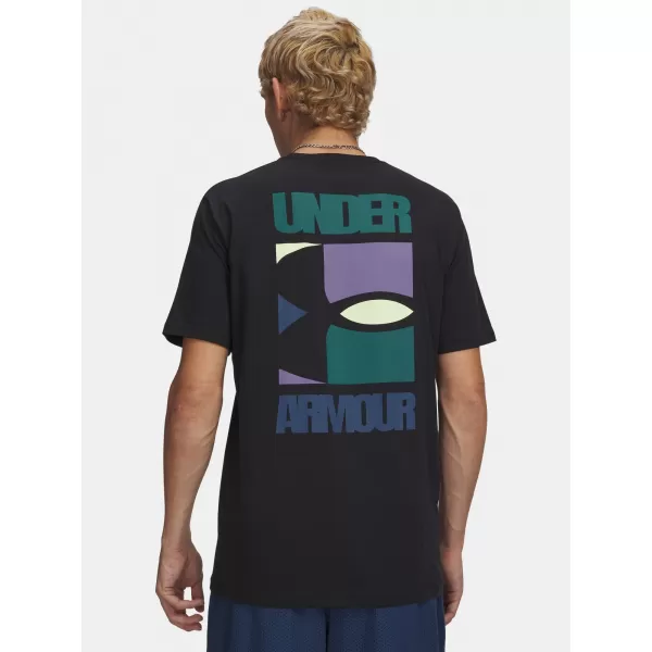  Pánské triko UNDER ARMOUR M BLOCK LOGO SS 6009250-001 ČERNÁ 