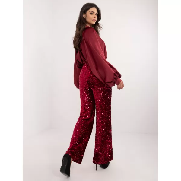  Dámské kalhoty ITALY MODA MI-SP-4323C.28 BURGUNDY 