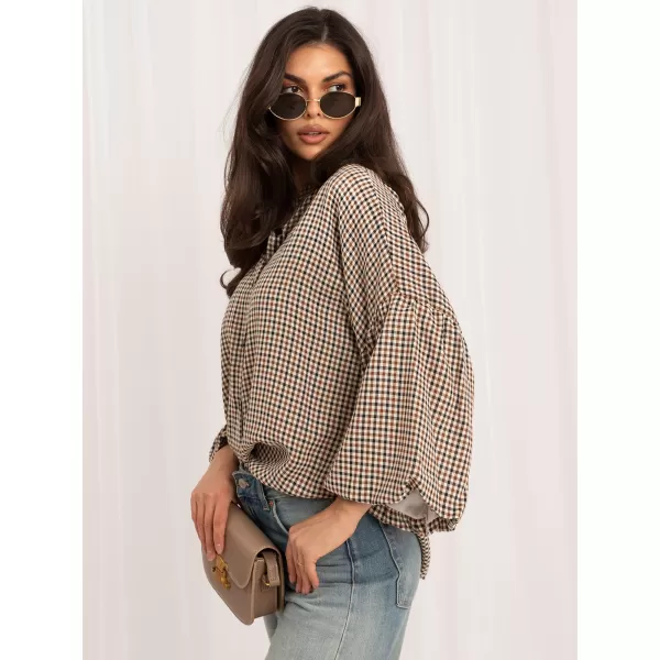  Dámská košile ITALY MODA MI-KS-4384.79 BROWN 