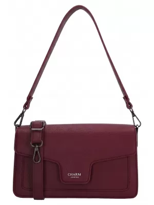 Kabelka Charm London Monaco W01440 Bordeaux red BORDEAUX RED
