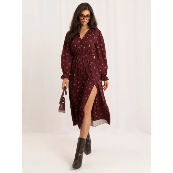  Dámské šaty ITALY MODA MI-SK-1061.86 BURGUNDY 