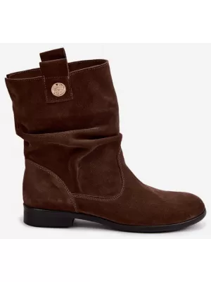 Dámské kotníkové boty ZAZOO 4210 CHOCOLATE