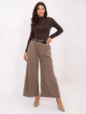 Dámské kalhoty RUE PARIS IT-SP-FL5583.16P DARK BEIGE