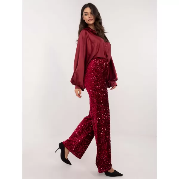 Dámské kalhoty ITALY MODA MI-SP-4323C.28 BURGUNDY 