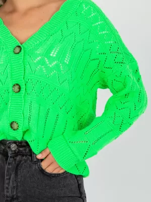 Dámský svetr RUE PARIS LC-SW-8022.04P FLUO GREEN
