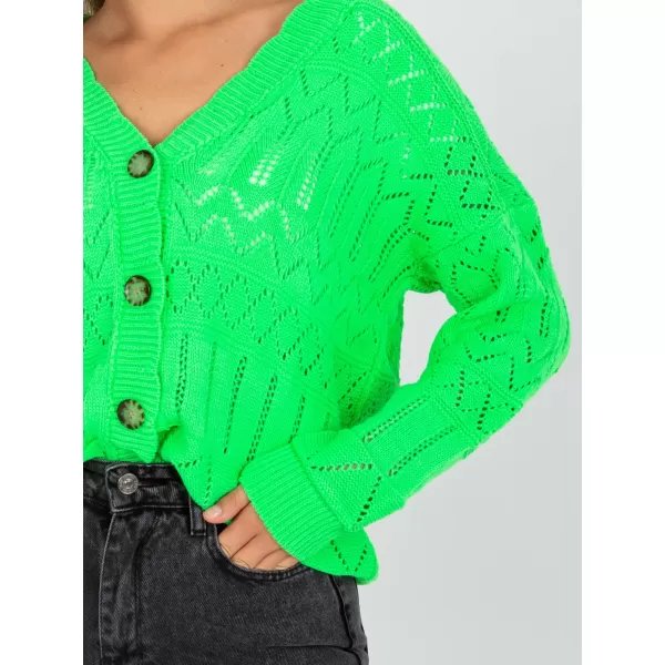  Dámský svetr RUE PARIS LC-SW-8022.04P FLUO GREEN 