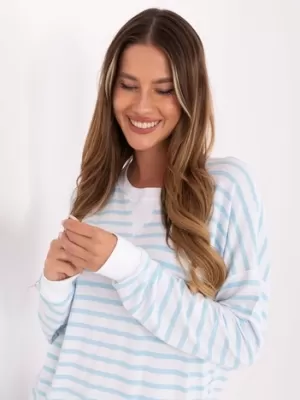 Dámská halenka RELEVANCE RV-BZ-A901.55 WHITE-BLUE