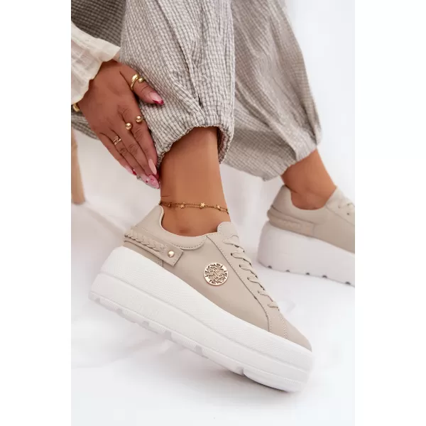  Dámské tenisky D&A LR61-7095 BEIGE 