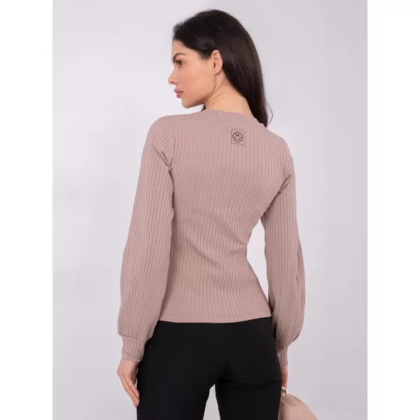  Dámská halenka RUE PARIS RV-BZ-A1052.00 DARK BEIGE 