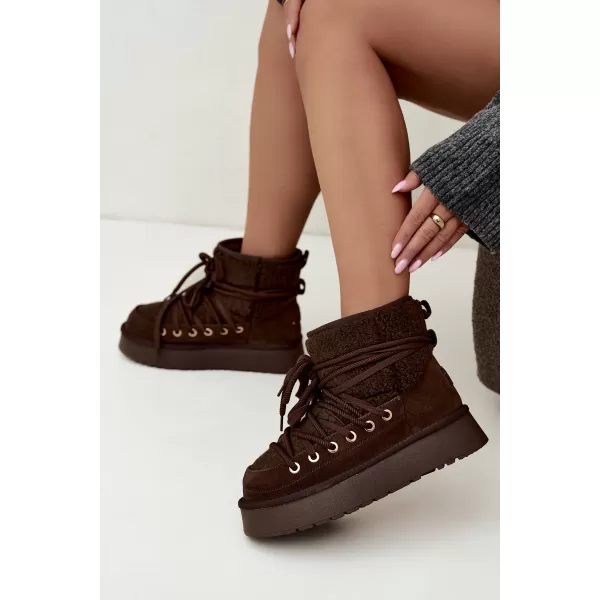  Dámské sněhule D&A GR62-6021 CHOCOLATE 