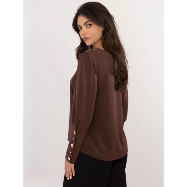  Dámská halenka ITALY MODA MI-BZ-M721.38 DARK BROWN 